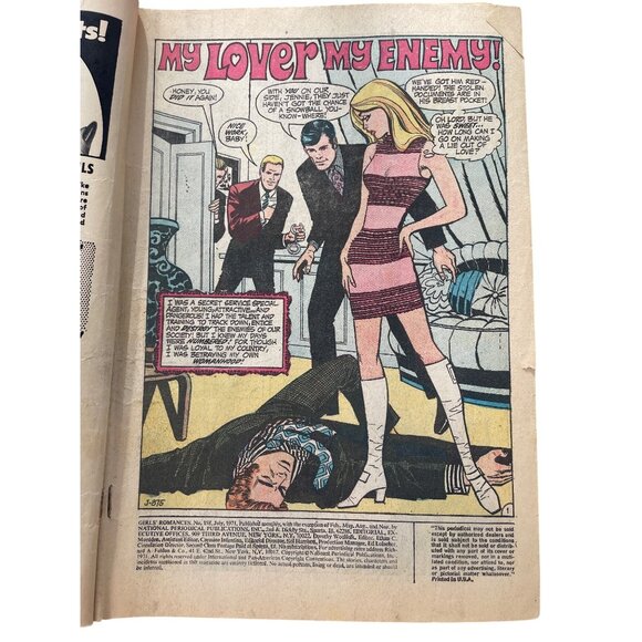 DC Comics Girls Romances #158 July 1971 My Lover My Enemy Bagged Boarded - Picture 2 of 8